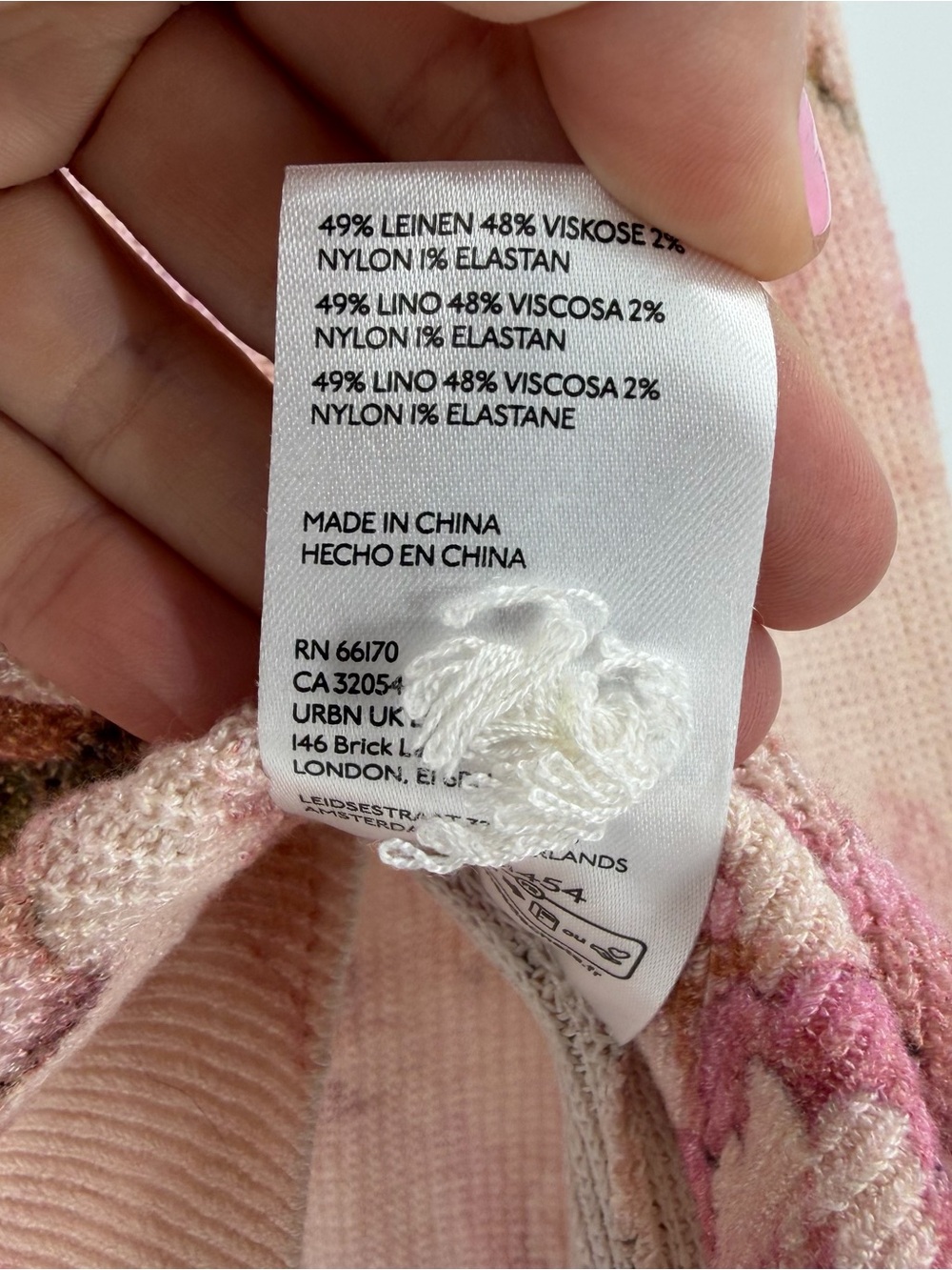 Anthropologie The Dreamer Printed V-Neck Floral Linen Blend Sweater S - Picture 5 of 6